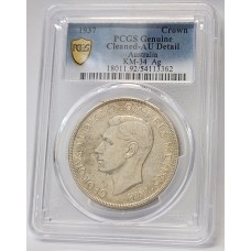 AUSTRALIA 1937 . CROWN . PCGS GENUINE